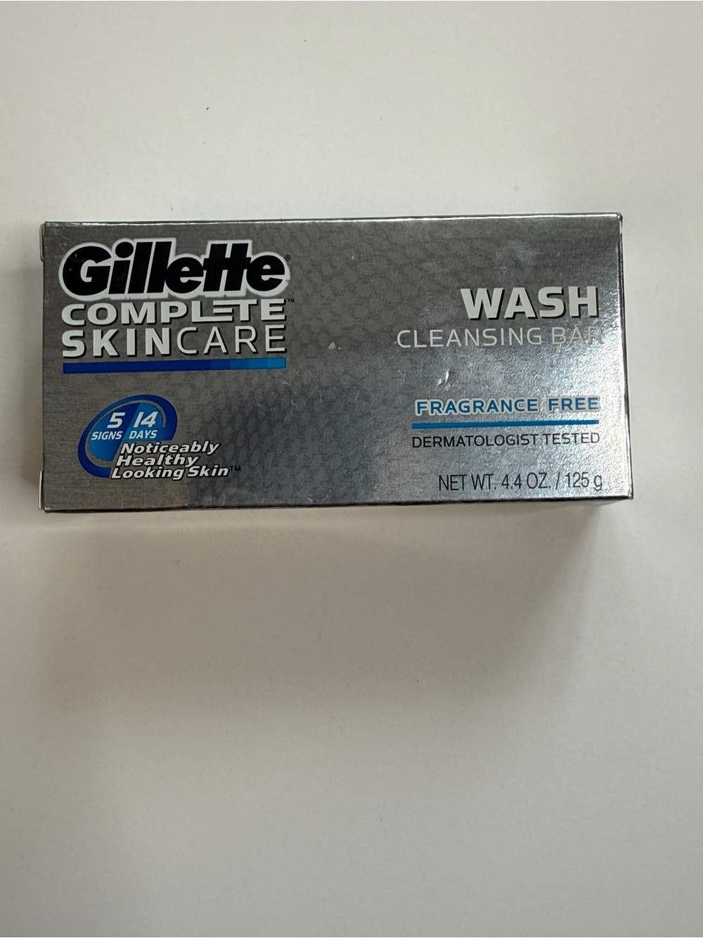 NEW Gillette Complete Skin Care Cleansing Bar, Fragrance Free 4.4oz Discontinued